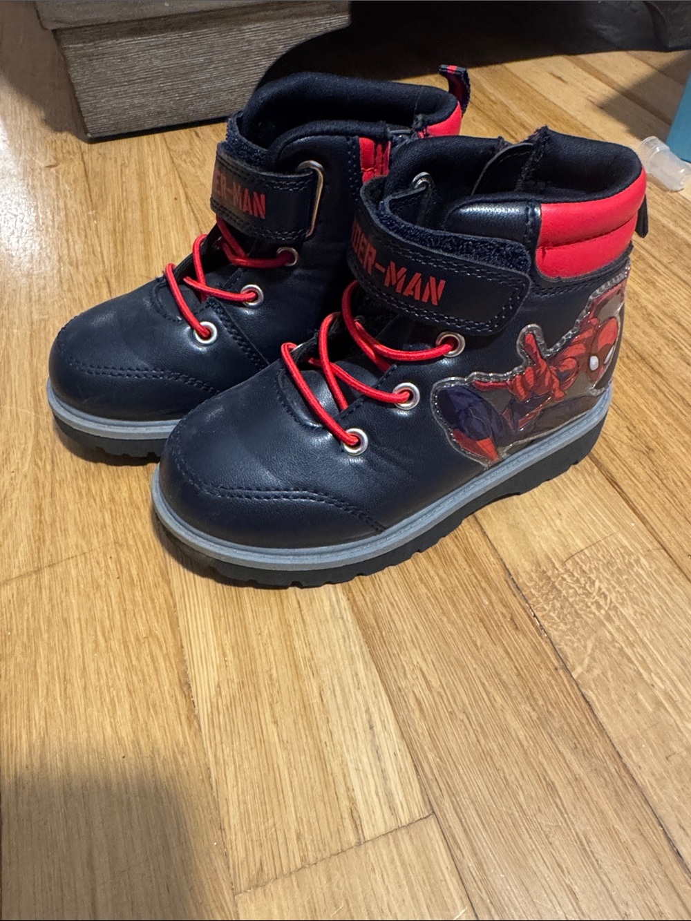 Spiderman Navy and Red Kids Adventure Boots